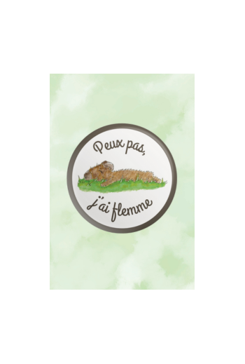 Badge "Peux pas, j'ai flemme"