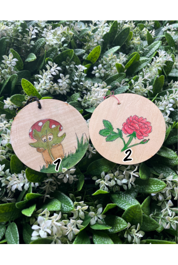 Illustration en bois "Flore”
