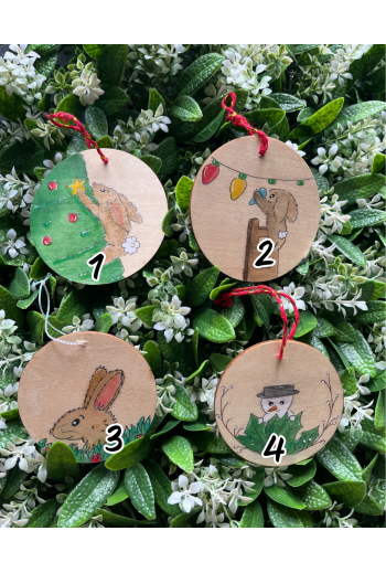 Illustration en bois "Noël”