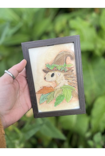 "Hérisson aux feuilles...