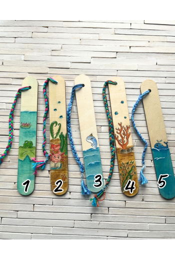 Marque-page bois "Eau"