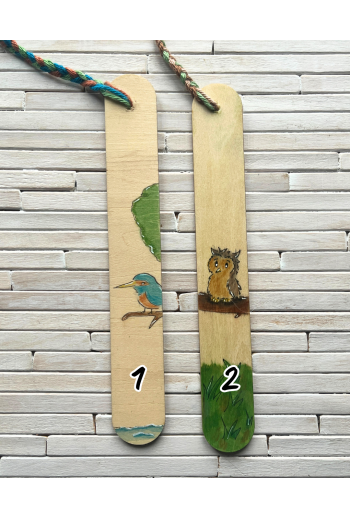 Marque-page bois "Oiseau"