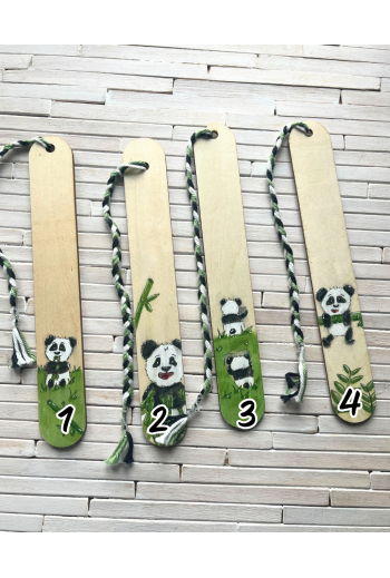 Marque-page bois "Panda"